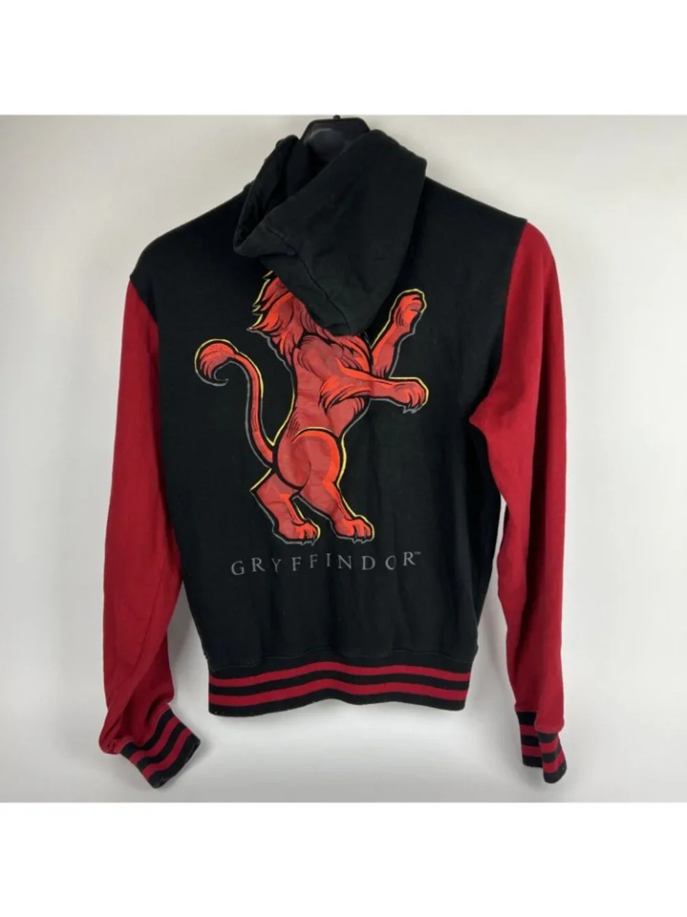Harry Potter Gryffindor Varsity Hoodie Jacket Black Red Mens Medium